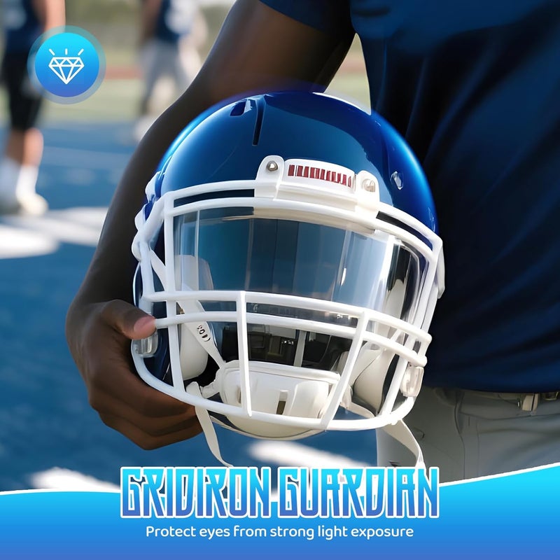 ROMRLD Clear Football Visor, Lightweight Polycarbonate Lens, Scratch-Resistant & Universal Fit for Adult/Youth Helmets (Riddell SpeedFlex, Schutt F7, Xenith, VICIS) - Image 5